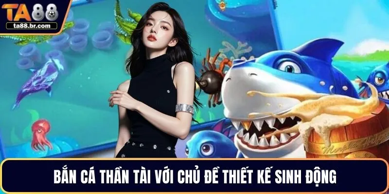Bắn cá thần tài với chủ đề thiết kế sinh động