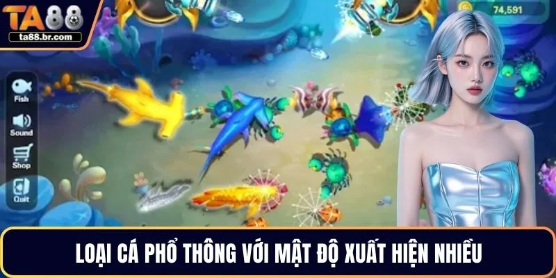 Loại cá phổ thông với mật độ xuất hiện nhiều